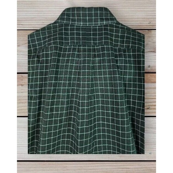Ralph Lauren Classic Fit Men's M Shirt Button Down Green Plaid Pit To Pit 23 IN - Picture 3 of 5